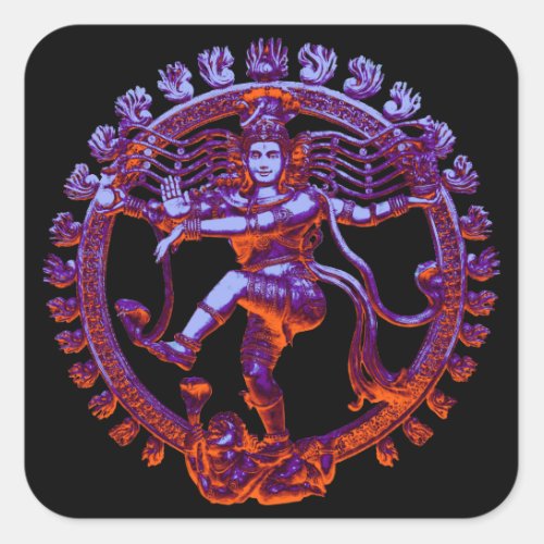 Shiva Nataraja dancing Square Sticker