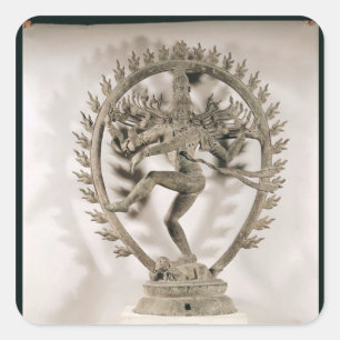 Shiva Nataraja, Dravidian Square Sticker