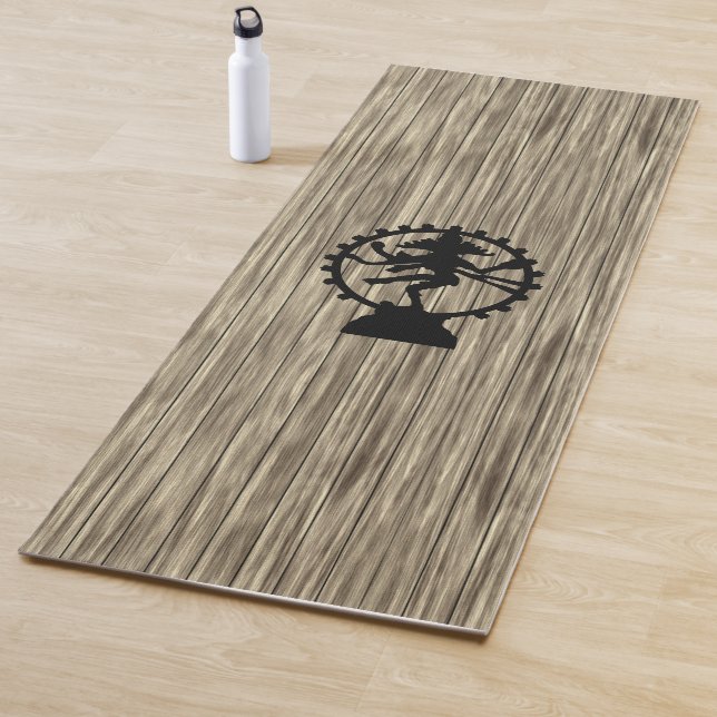 Shiva on Wood Yoga Mat (In Situ)