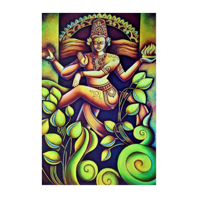 Shiva Painting  Yoga Meditation  Acrylic Wall Art (Front)