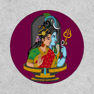 Shiva Parvati Divine Couple Sticker – Eternal Love Patch