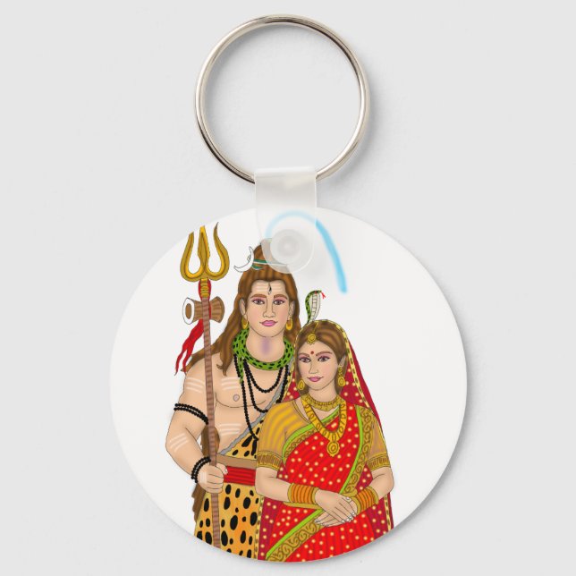 Shiva Parvati keychain (Front)