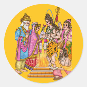 Shiva Parvati Marriage Sticker