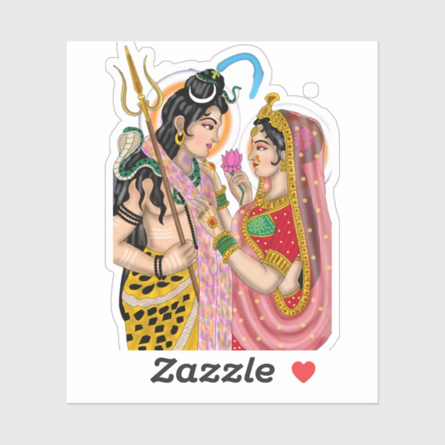 Shiva Parvati Stickers (Sheet)