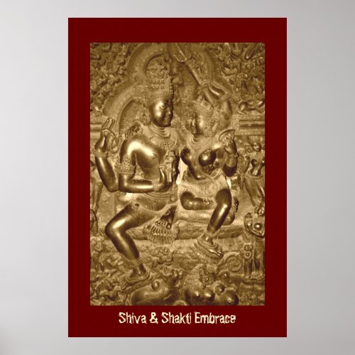 Shiva  Shakti Embrace Poster
