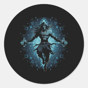 Shiva Spiritual Hindu God Tandava Dance Yoga Medit Classic Round Sticker