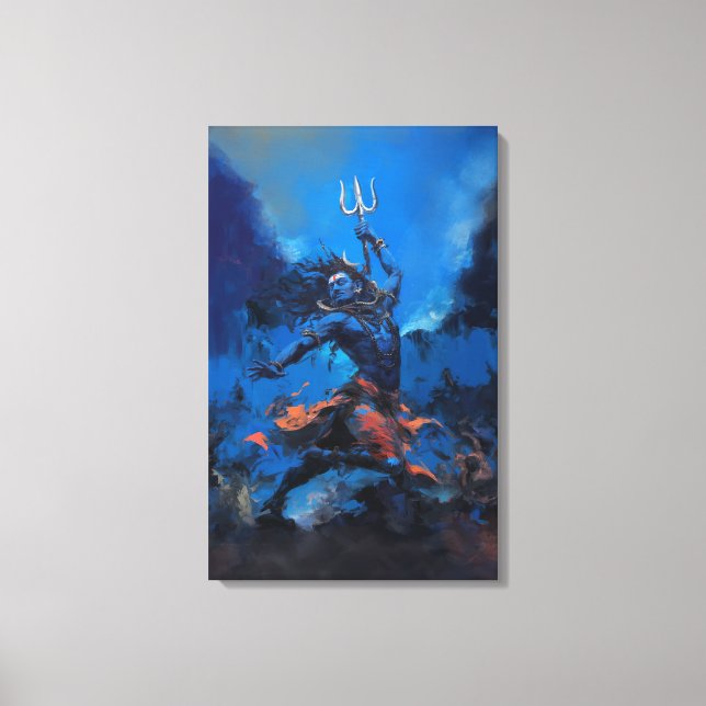 Shiva Tandav Canvas Wall Art  (Front)
