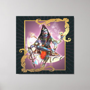 Shiva - Vintage Moss - Wrapped Canvas Print