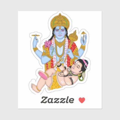 Shiva & Vishnu Stickers – Divine Spiritual Sticker