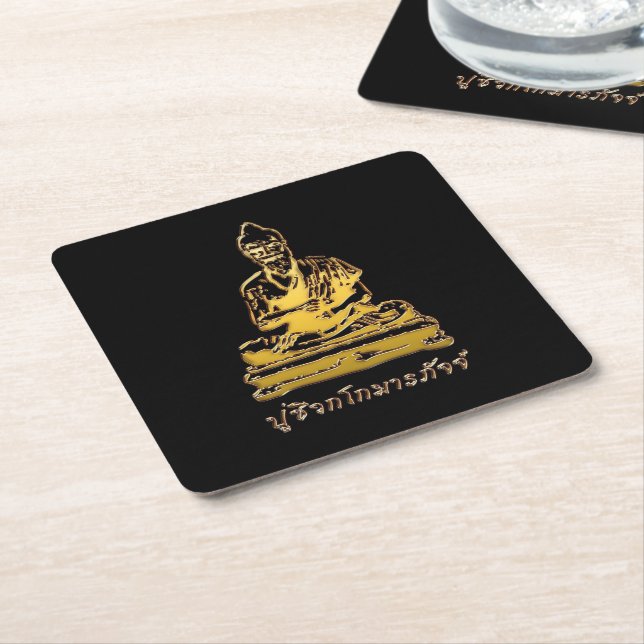 Shivago Komarpaj Buddha of Thai Massage Square Paper Coaster (Angled)