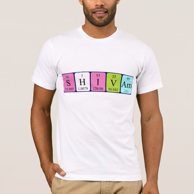 Shivam periodic table name shirt (Front)
