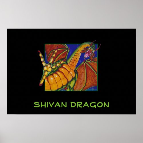 Shivan Dragon Poster