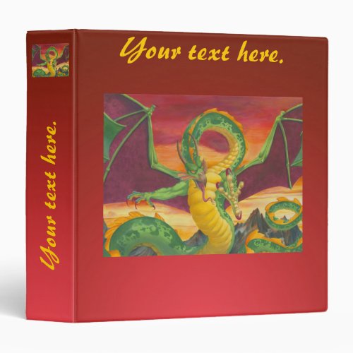 Shivan Dragon Redesign 3 Ring Binder