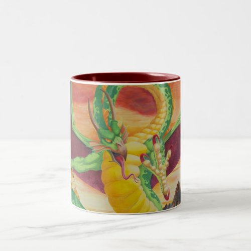 Shivan Dragon Redesign Two_Tone Coffee Mug