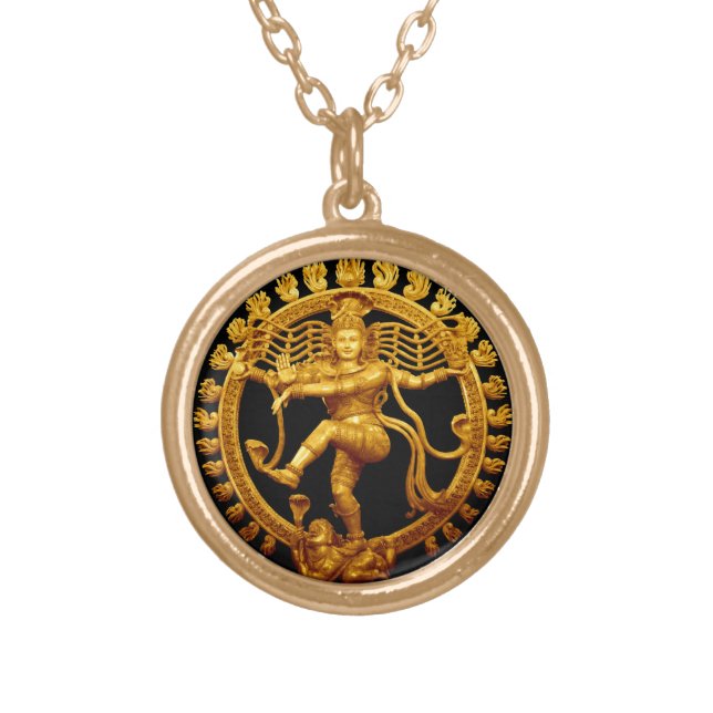 Shiva's Dance Gold Plated Necklace (Front)