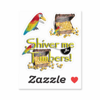 SHIVER ME TIMBERS! Pirate Chest Sticker