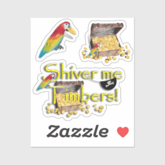 SHIVER ME TIMBERS! Pirate Chest Sticker