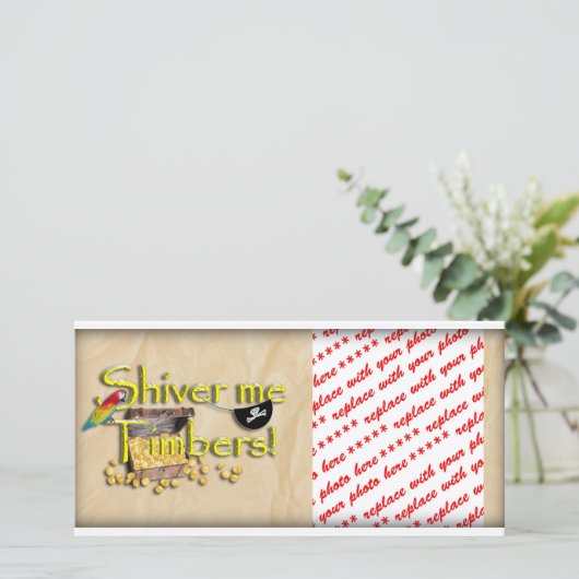 SHIVER ME TIMBERS! Text with Pirate Chest (Standing Front)