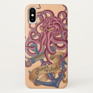 Shiver My Soul Octopus Tatto iPhone X Case