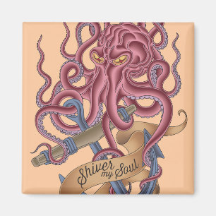 Shiver My Soul Octopus Tatto Magnet