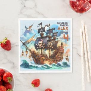 Shiver My Timbers Pirate Theme Napkins