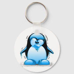 Shivering Cold Blue Tux Keychain