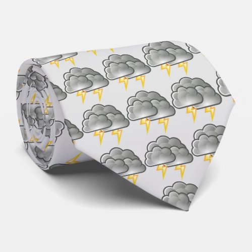 Shivering Rainy Day Clouds Thunder_Cove  Neck Tie