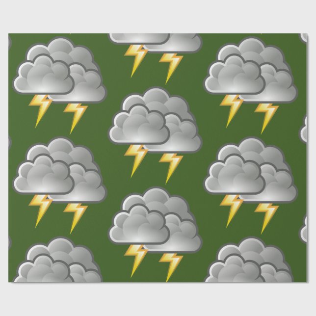 Shivering Rainy Day Penguin Thunder_Cove Wrapping Paper (Flat)