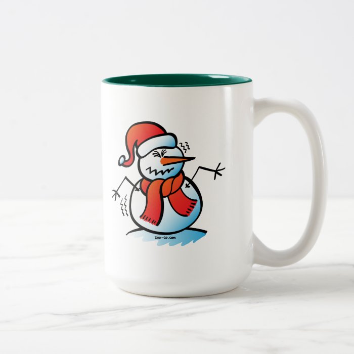 Shivering Snowman Coffee Mugs