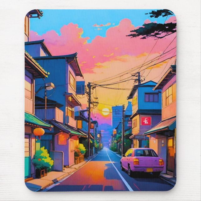 "Shizuka no Michi" (Quiet Street) Mouse Pad (Front)