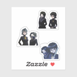 shizuku and feitan  hxh anime  sticker pack