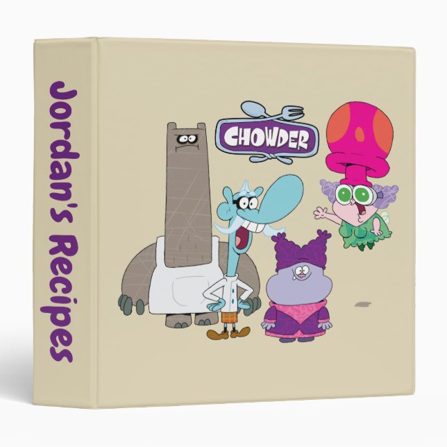 Shnitzel, Mung, Chowder, and Truffles 3 Ring Binder (Front/Spine)