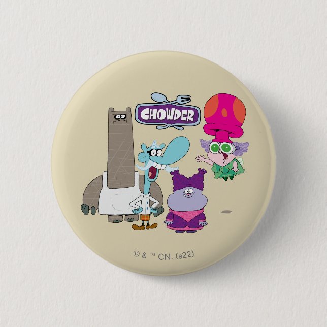 Shnitzel, Mung, Chowder, and Truffles Button (Front)