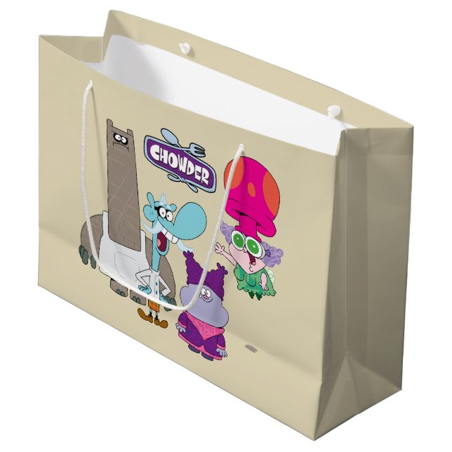Shnitzel, Mung, Chowder, and Truffles Large Gift Bag (Front Angled)