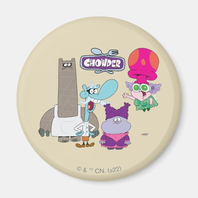 Shnitzel, Mung, Chowder, and Truffles Magnet (Front)