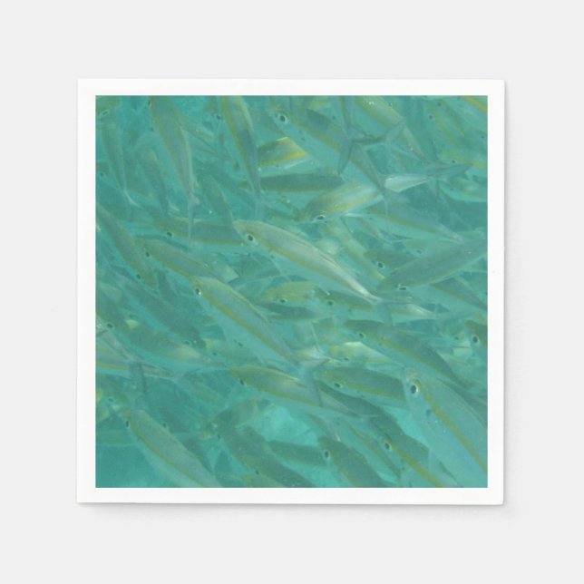 Shoal of Fish Underwater Photo Napkins (Front)