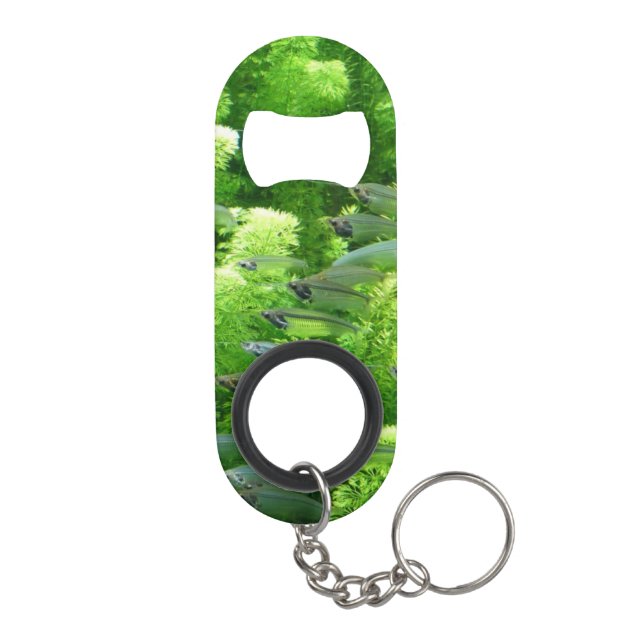 Shoal of Transparent Silver Fish Keychain Bottle Opener (Back)