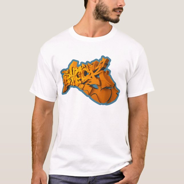 SHOCK 3D (3D graffiti on T-shirt) T-Shirt (Front)