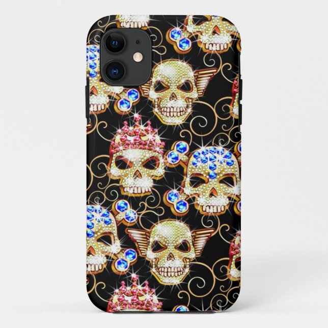 Shock & Awe Bling Skulls iPhone 5 Case (Back)