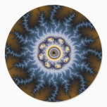 Shock - Fractal Classic Round Sticker