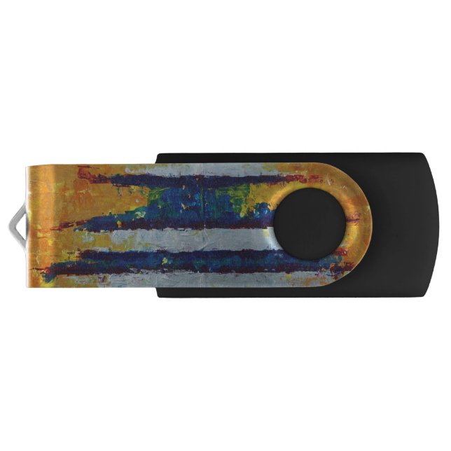 Shock Wave, Sound Wave, Modern Abstract Art Flash Drive (Back)