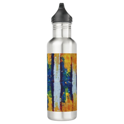 Shock Wave Sound Wave Modern Abstract Art Stainless Steel Water Bottle