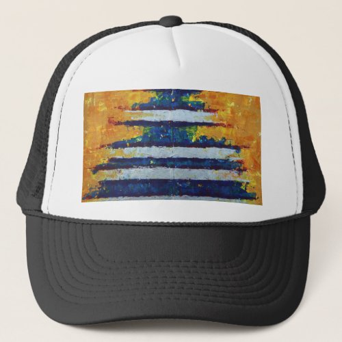 Shock Wave Sound Wave Modern Abstract Art Trucker Hat