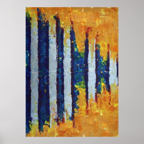 Shock Wave Sound Wave Modern Abstract Fine Art Poster