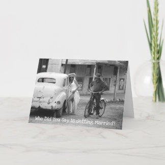 Shock Wedding Announcement Greeting Card