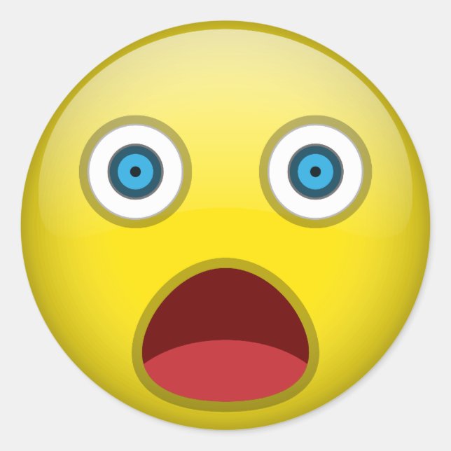 Shocked Classic Round Sticker (Front)