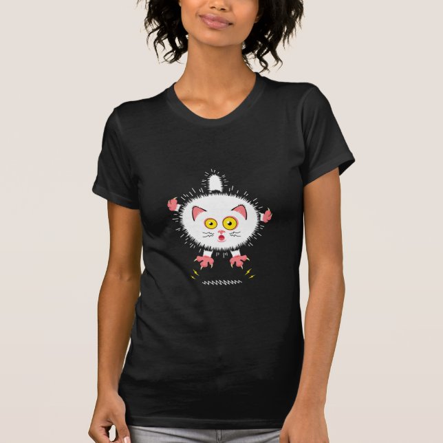 Shocked Cute Cat T-Shirt (Front)