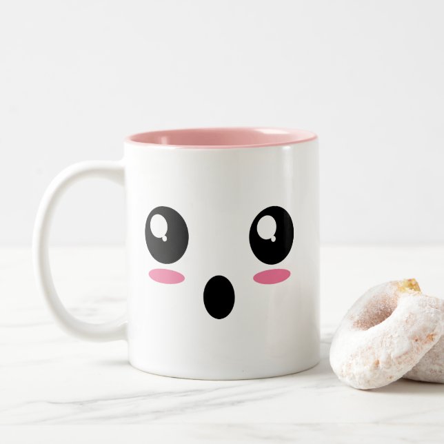 "Shocked" Emoji Mug (With Donut)