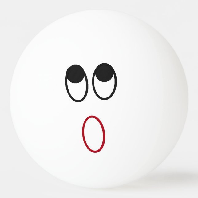 Shocked Face Ping Pong Ball (Back)