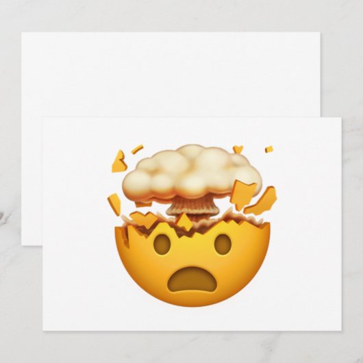 Shocked Face With Exploding Head - Emoji (Front/Back)